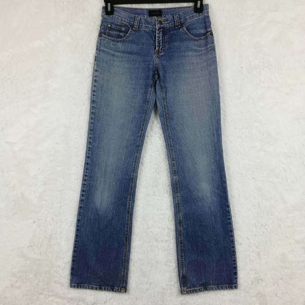 The Limited Womens Jeans Straight Leg Blue Pockets Medium Wash Mid Rise Denim 2L